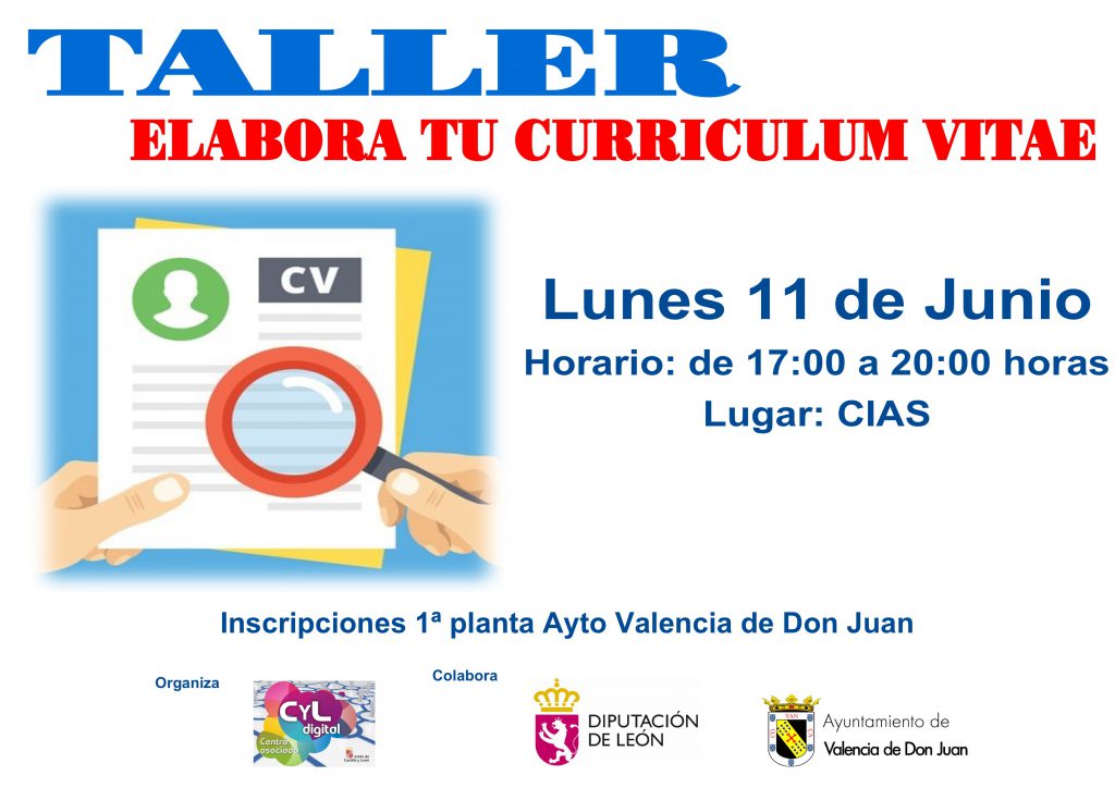 Taller Elabora Tu Curriculum Vitae Ayuntamiento De Valencia De Don