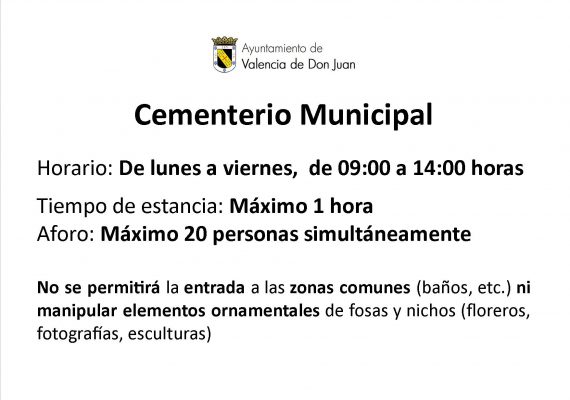 Cementerio horario