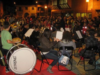 

Alumnos de la escuela de música durante el recital

