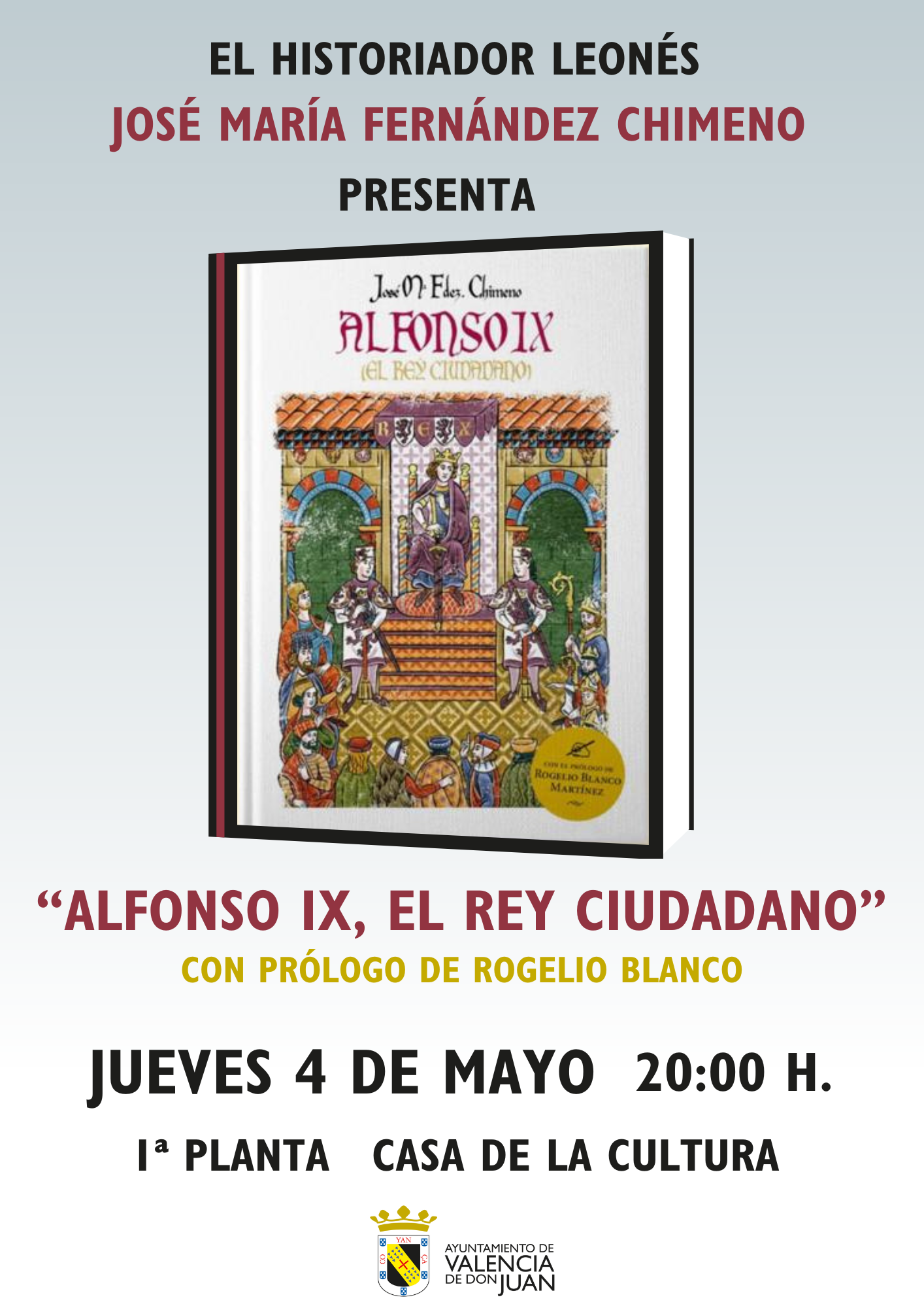 José María Fernández Chimeno presenta «Alfonso IX. El rey ciudadano»