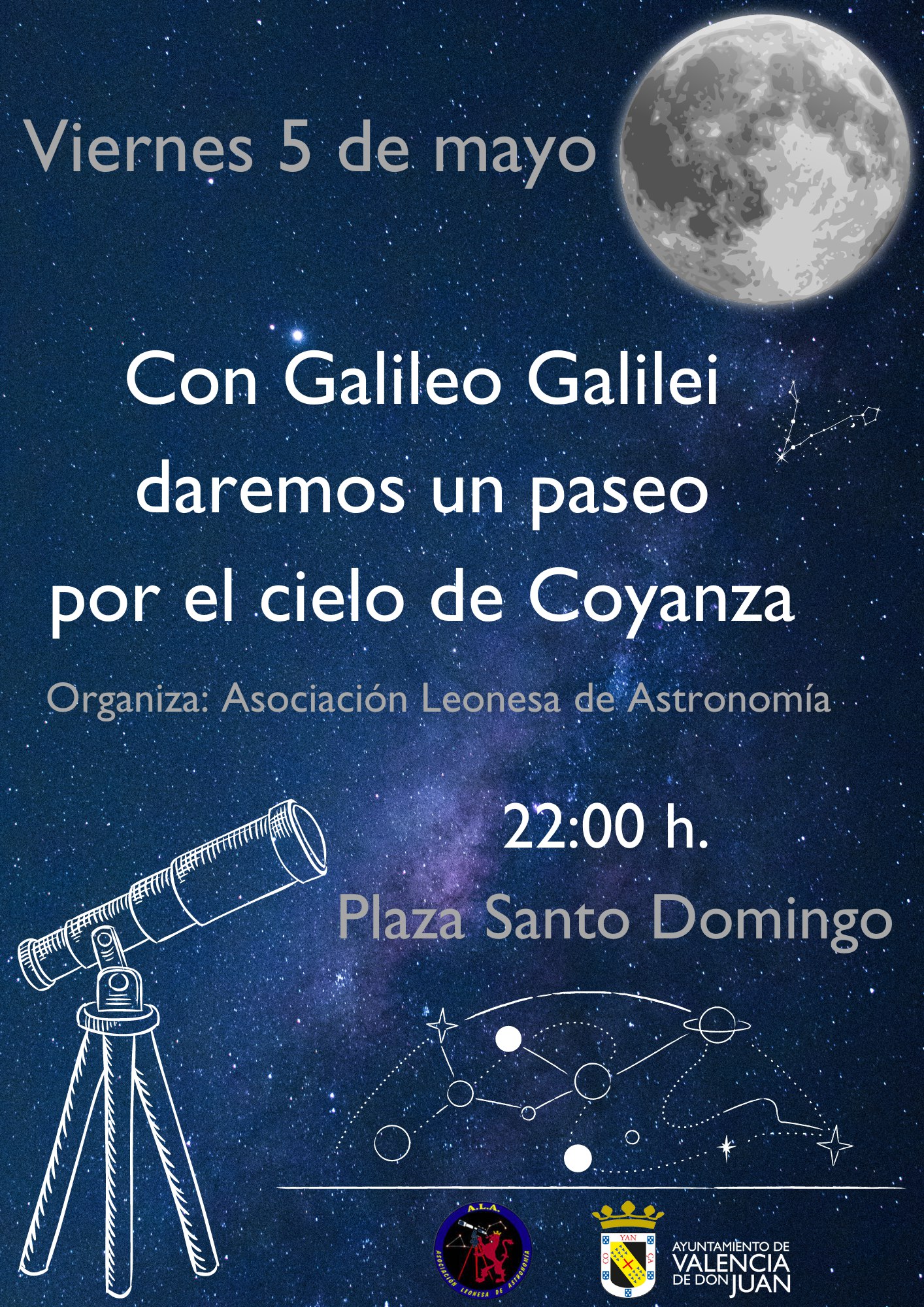 Con Galileo Galilei daremos un paseo por el cielo de Coyanza.