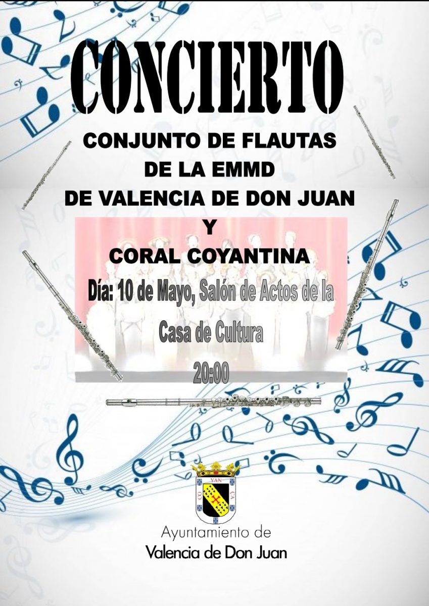 Coral Coyantina y alumnas de flauta de la Escuela Municipal de Música