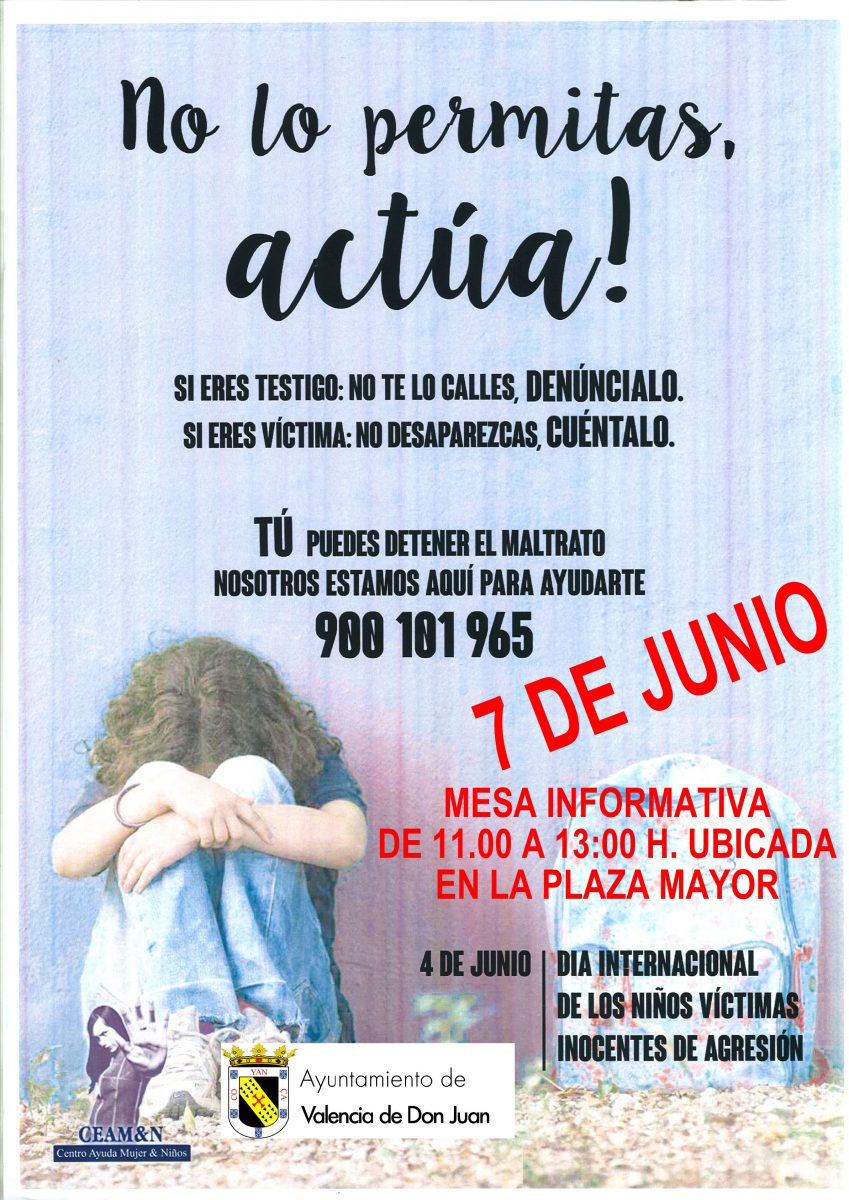 Mesa informativa Día Internacional de los Niños Víctimas Inocentes de Agresión