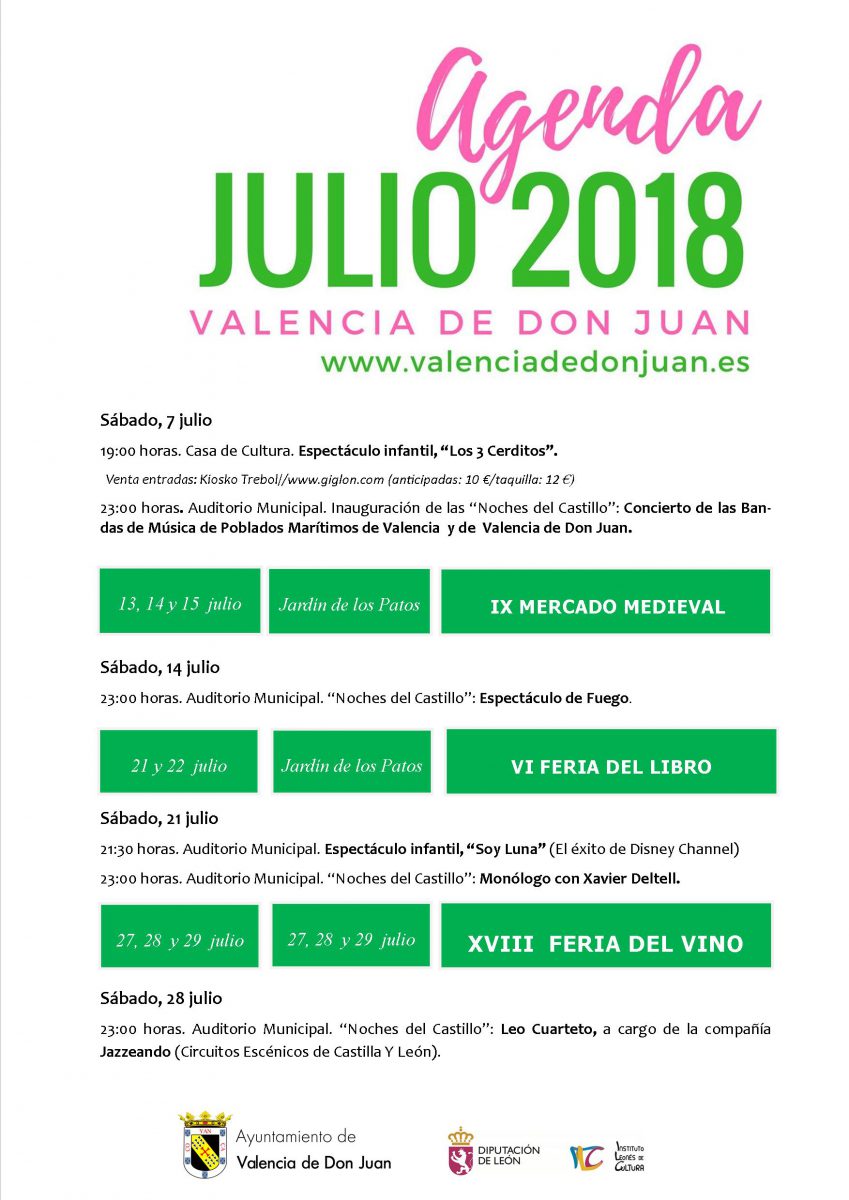 Agenda Julio 2018