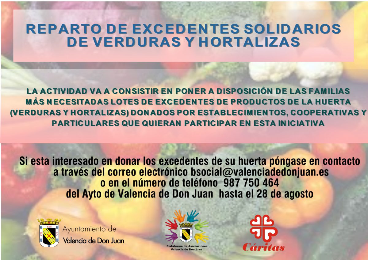 Reparto de excedentes solidarios de verduras y hortalizas