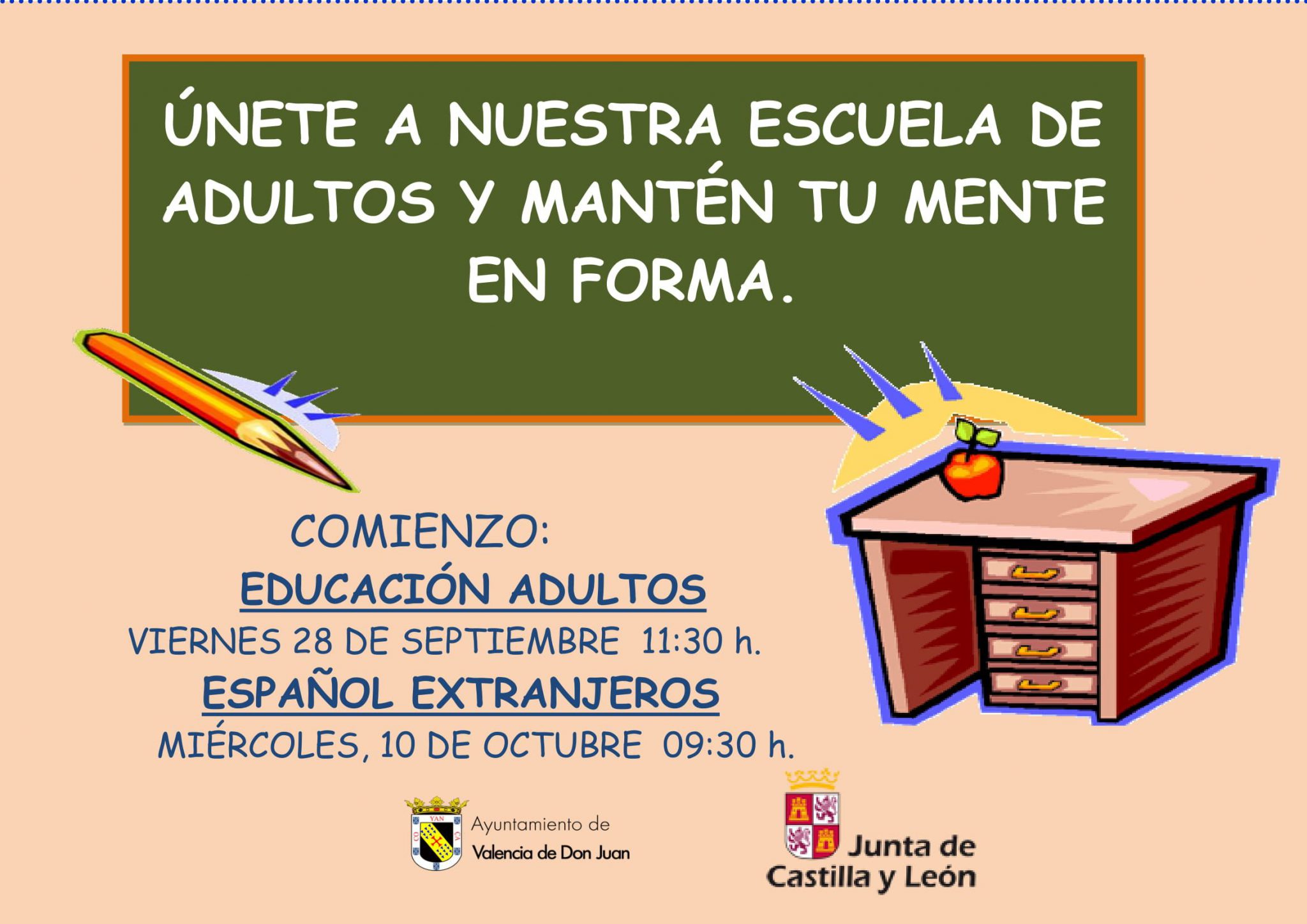 Educación de adultos y español para extranjeros