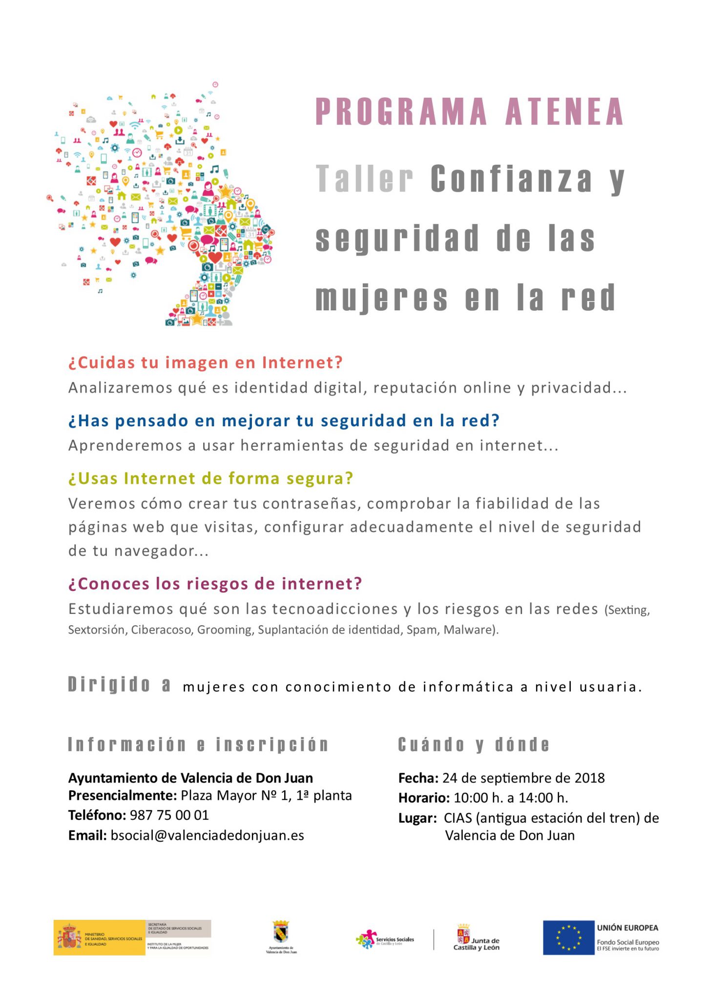 Programa Atenea. Taller Confianza y seguridad de las mujeres en la red