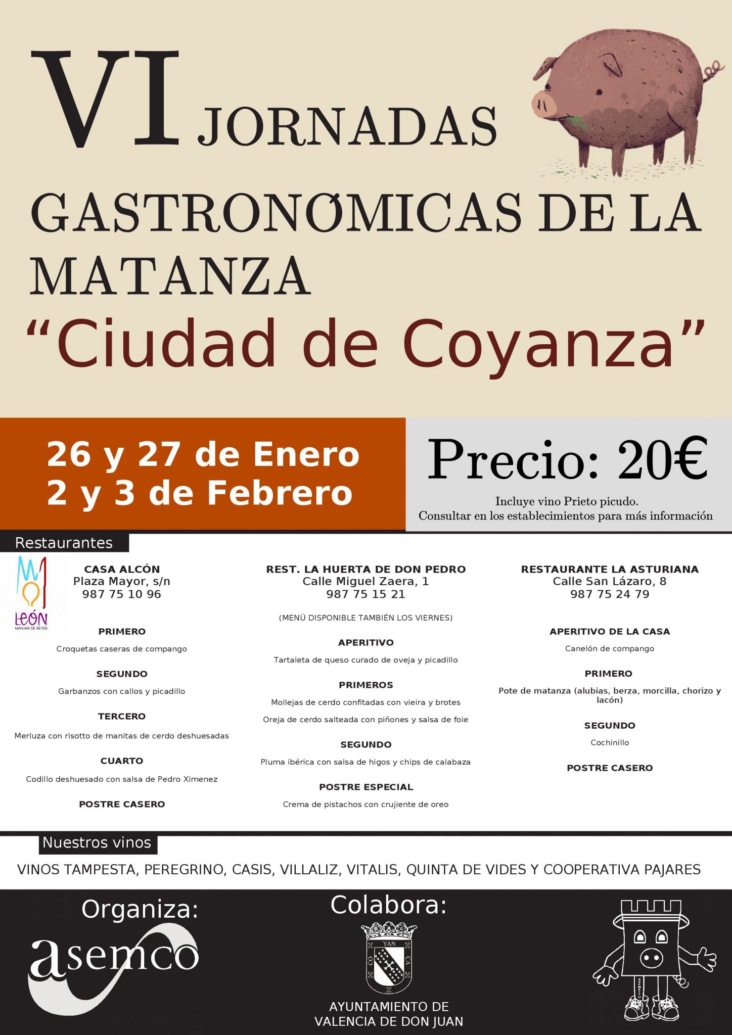 VI Jornadas Gastronómicas de la Matanza «Ciudad de Coyanza»