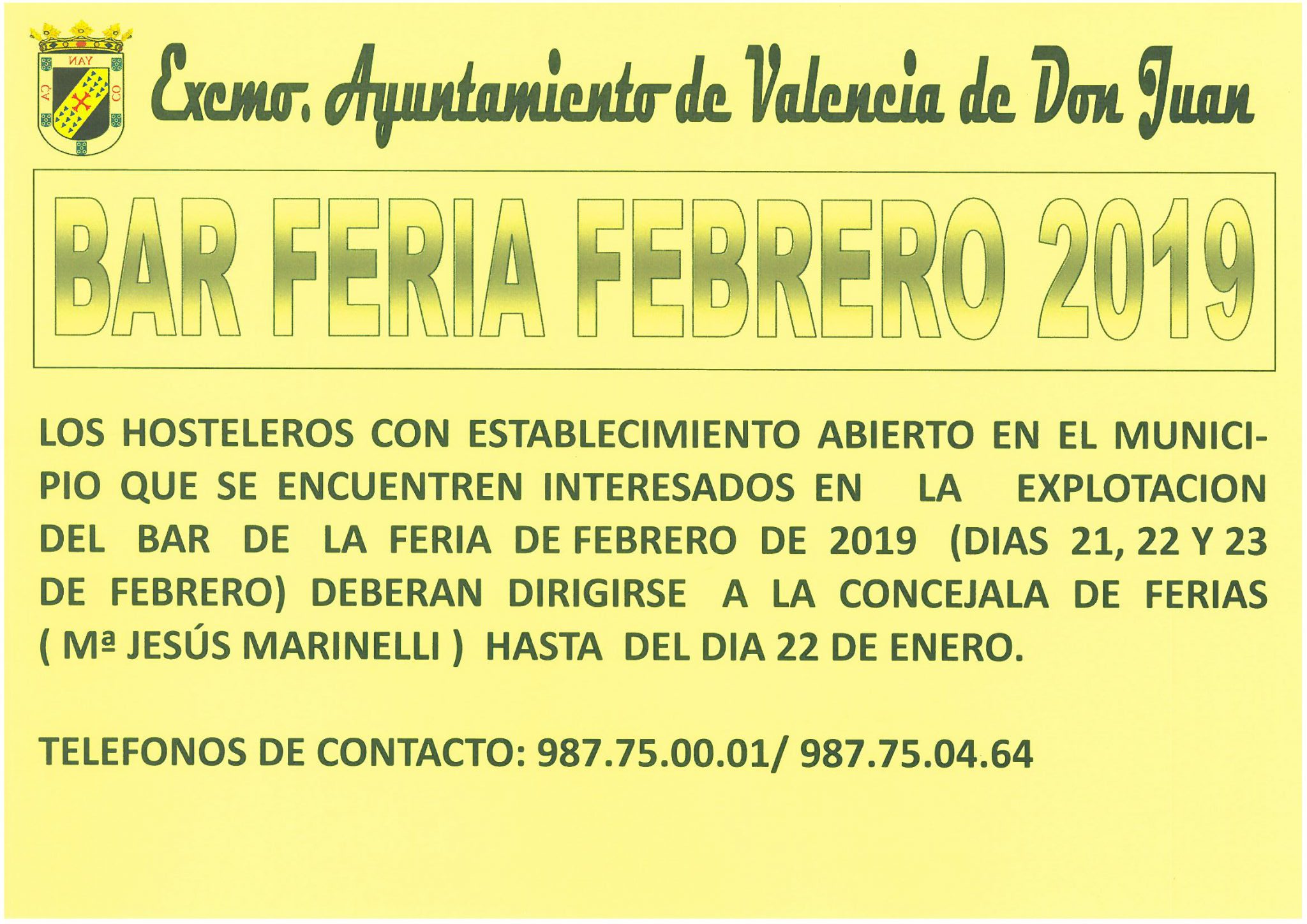 Bases reguladoras del procedimiento para la autorización de instalación y explotación de barras de bar en el espacio publico de la isla durante la feria multisectorial