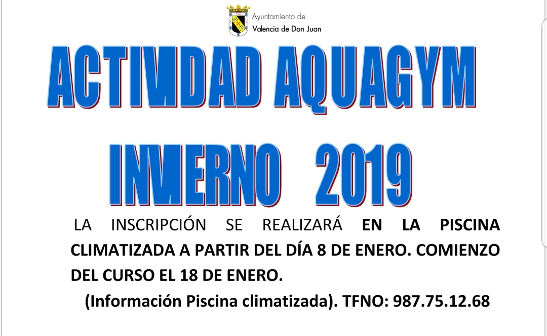 Actividad Aquagym Invierno 2019