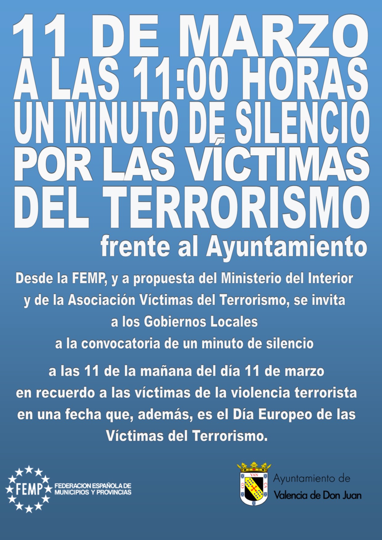 Minuto de silencio por las Víctimas del Terrorismo