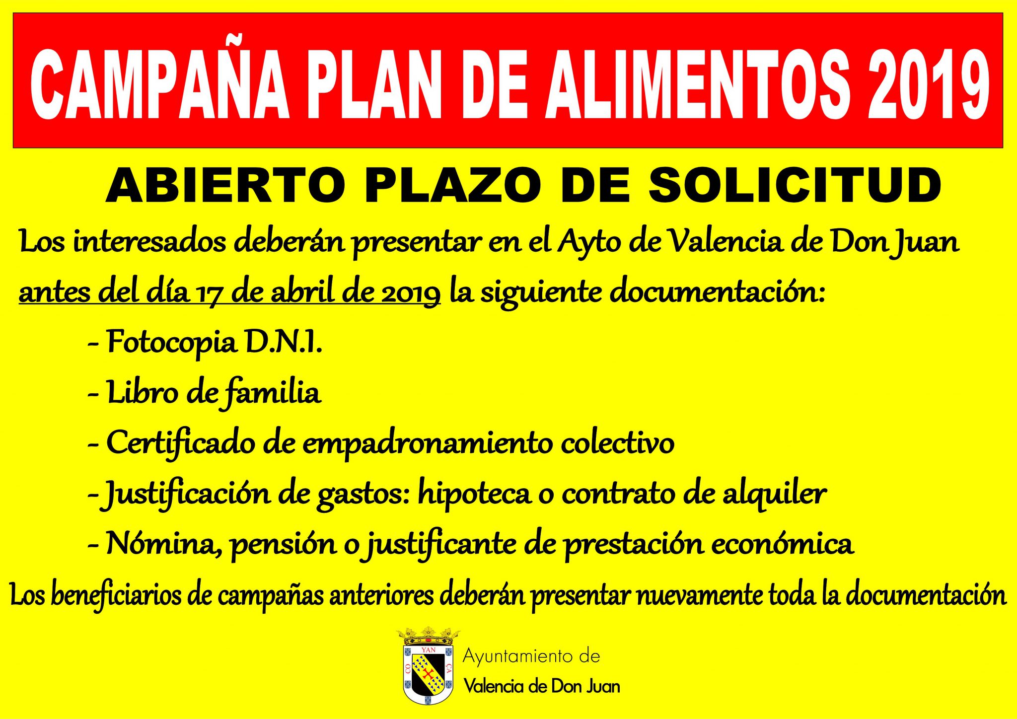 Campaña Plan de Alimentos 2019