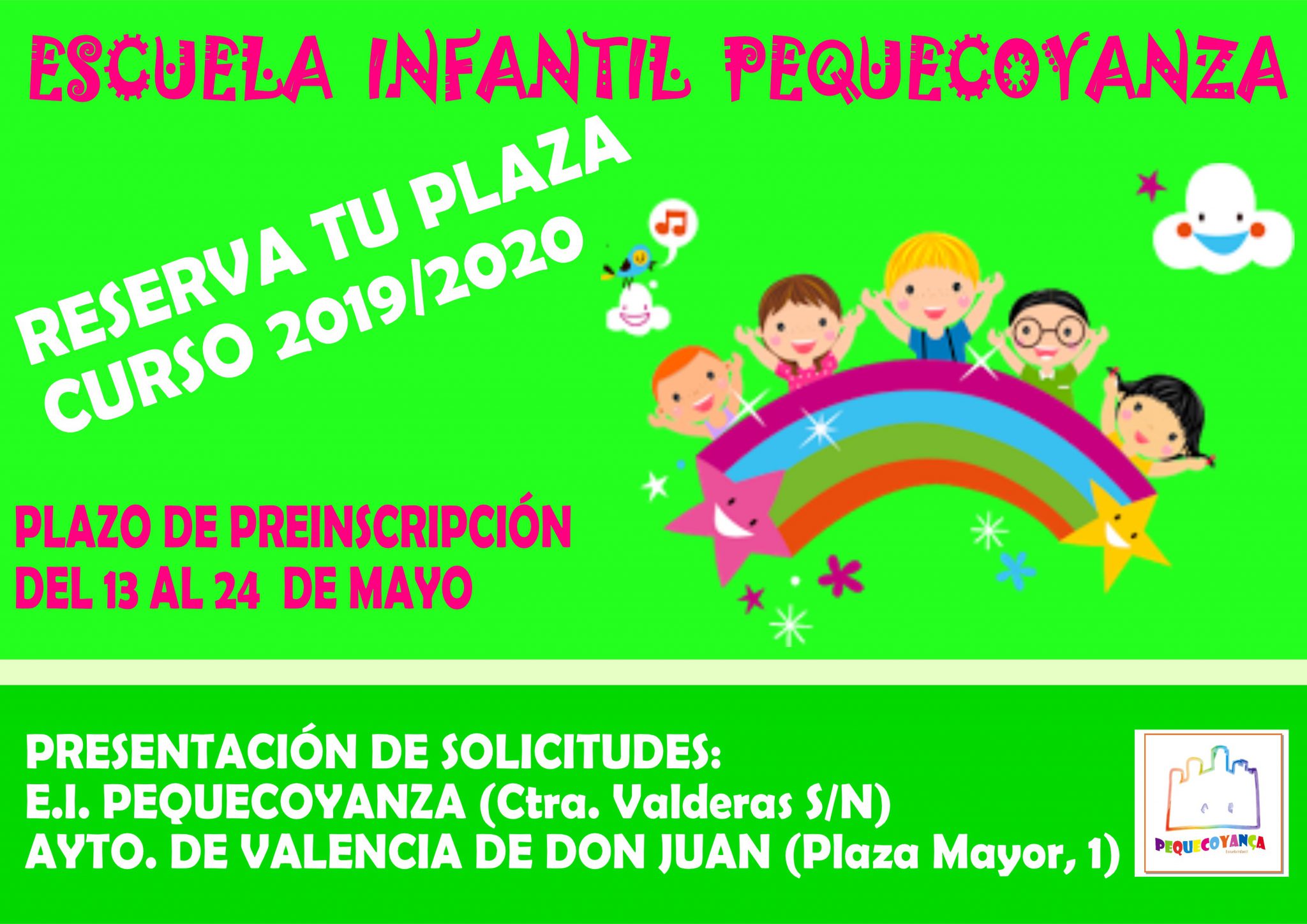 Abierto plazo inscripción Escuela Infantil PequeCoyanza