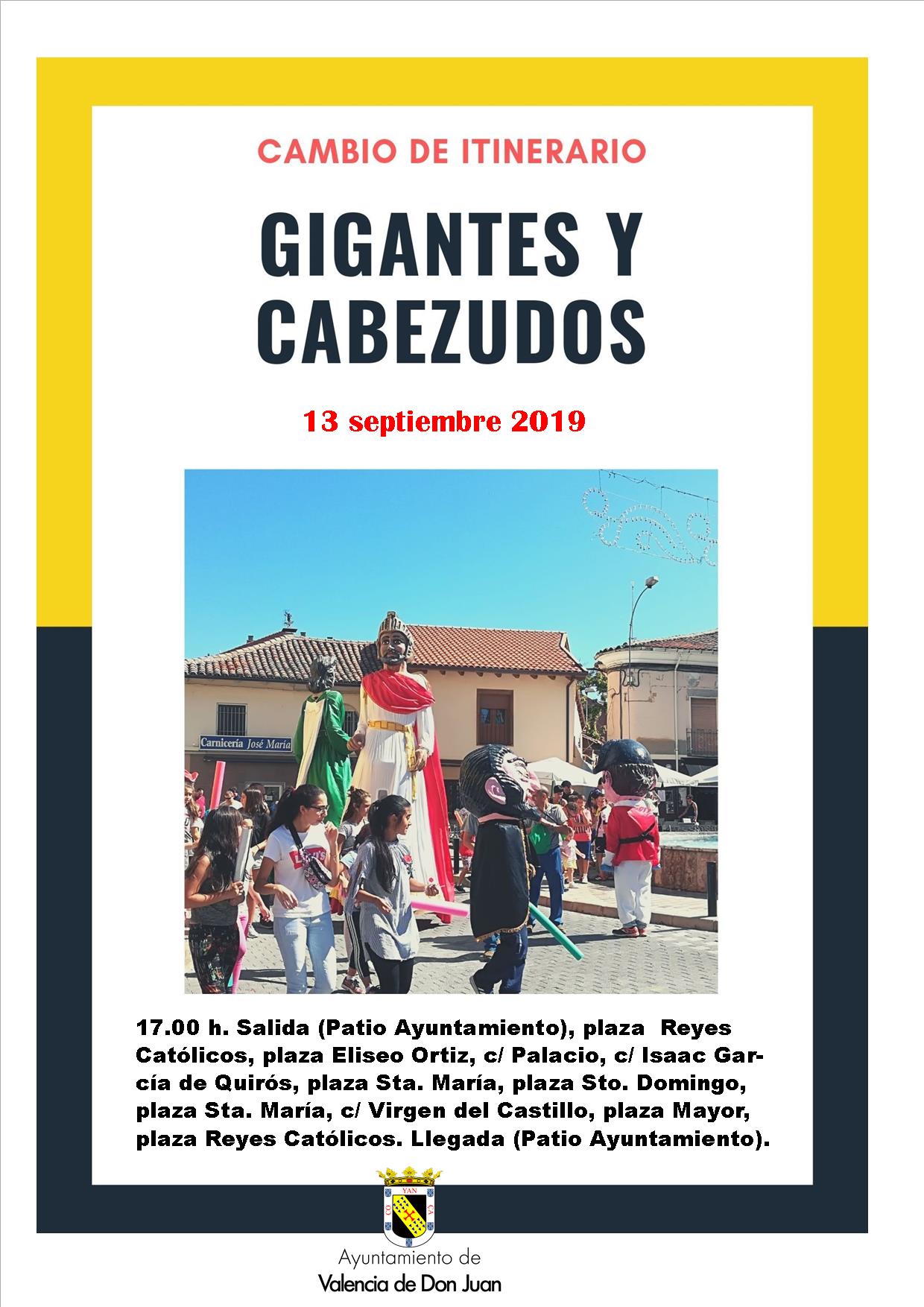 Cambio Itinerario Gigantes y Cabezudos