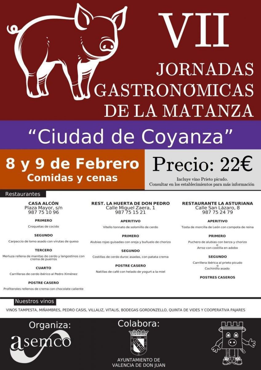 Valencia-De-Don-Juan-Cartel-Menús-Jornadas-Matanza-2020