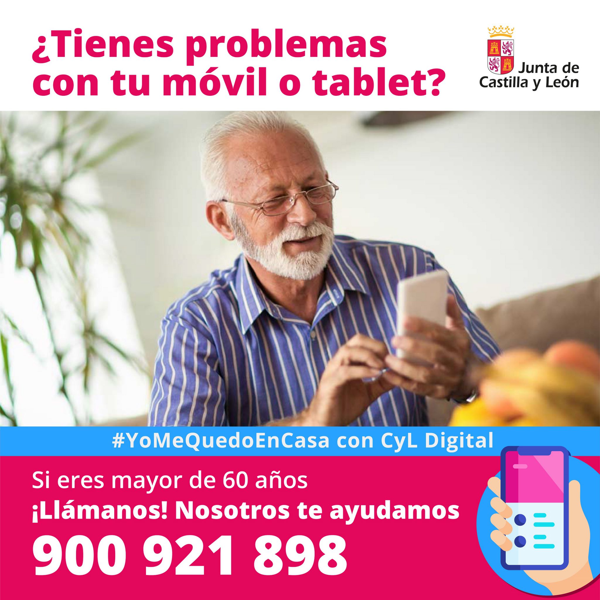 Servicio de asistencia telefónica para personas mayores de 60 años