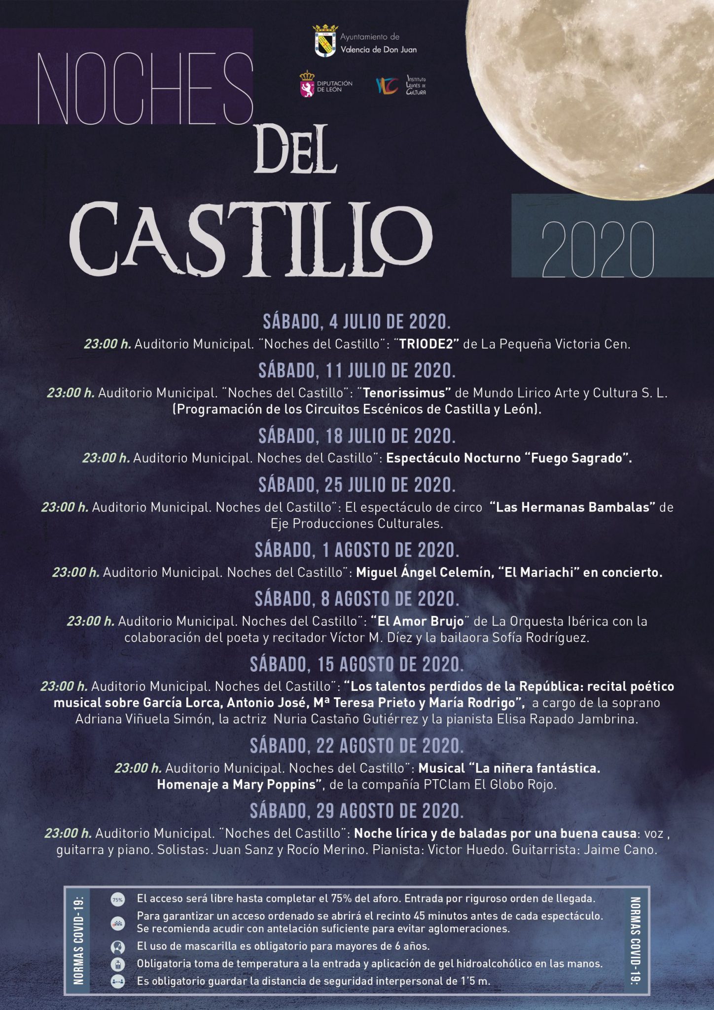 Programa cultural «Noches del Castillo 2020»