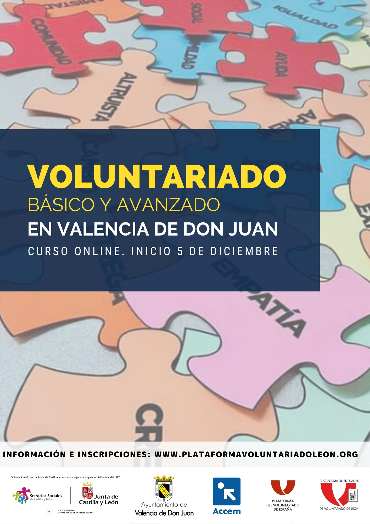 Curso de voluntariado básico y avanzado