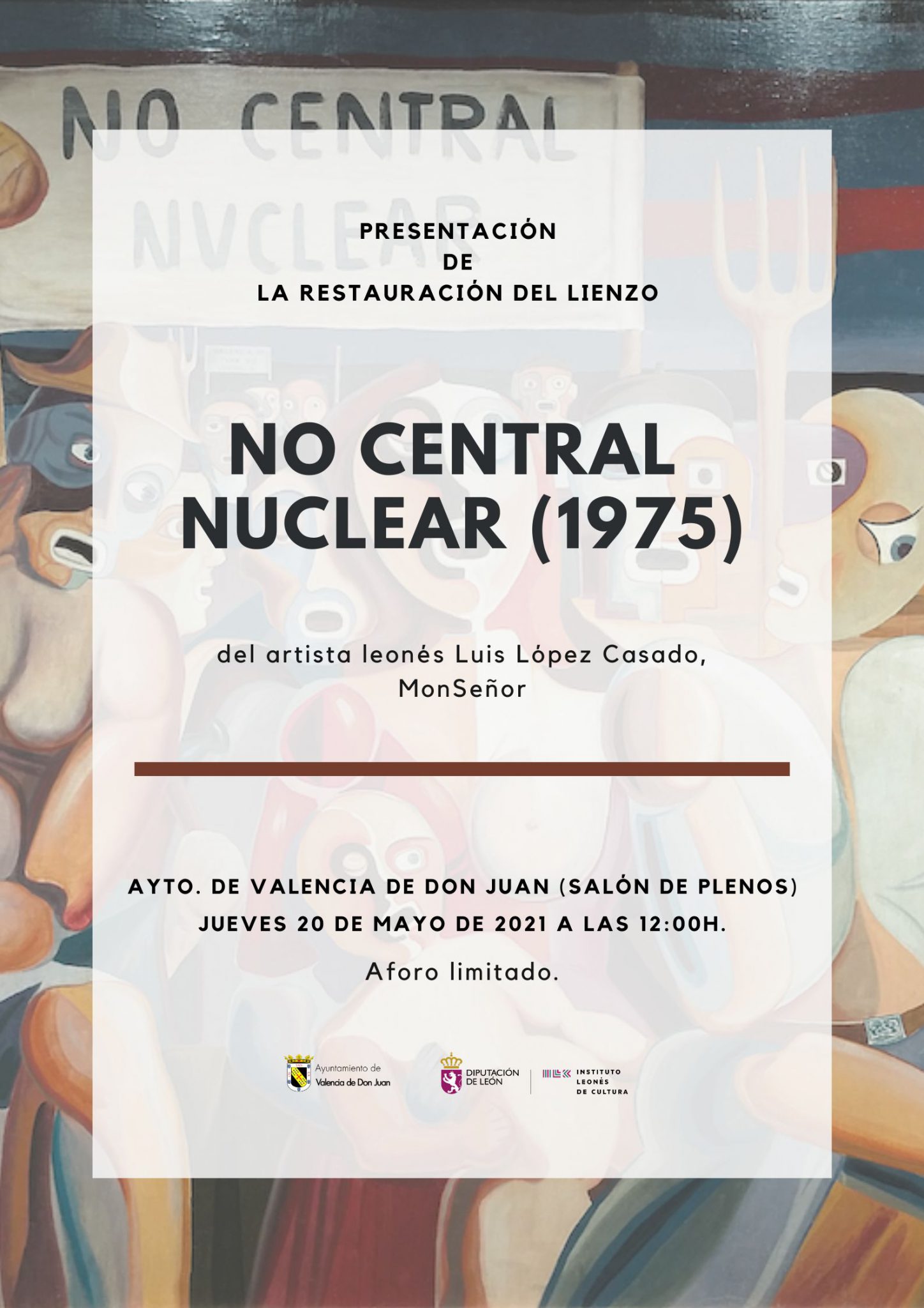 Presentación de la restauración del lienzo «No Central Nuclear» (1975)