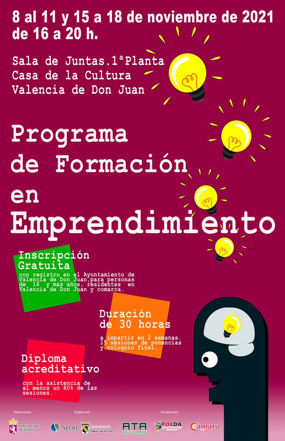 Inscripciones en el Programa de Formación en Emprendimiento