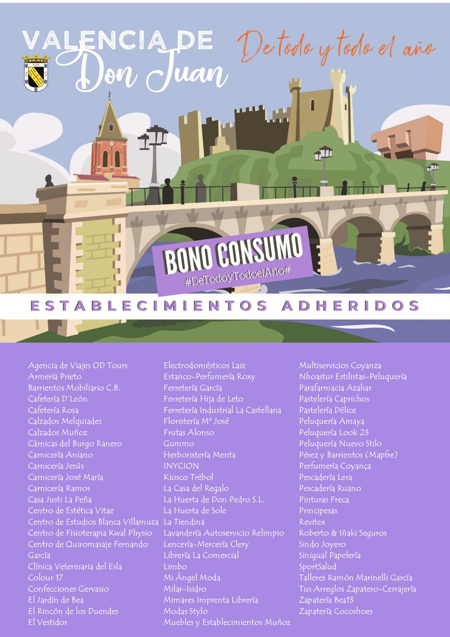 cartel listado negocios