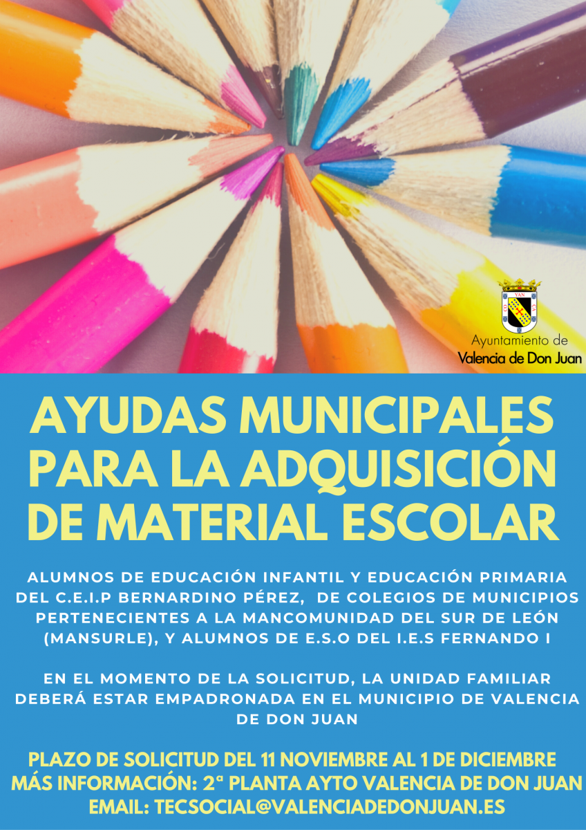 AYUDAS MATERIAL ESCOLAR CURSO 2021-2022