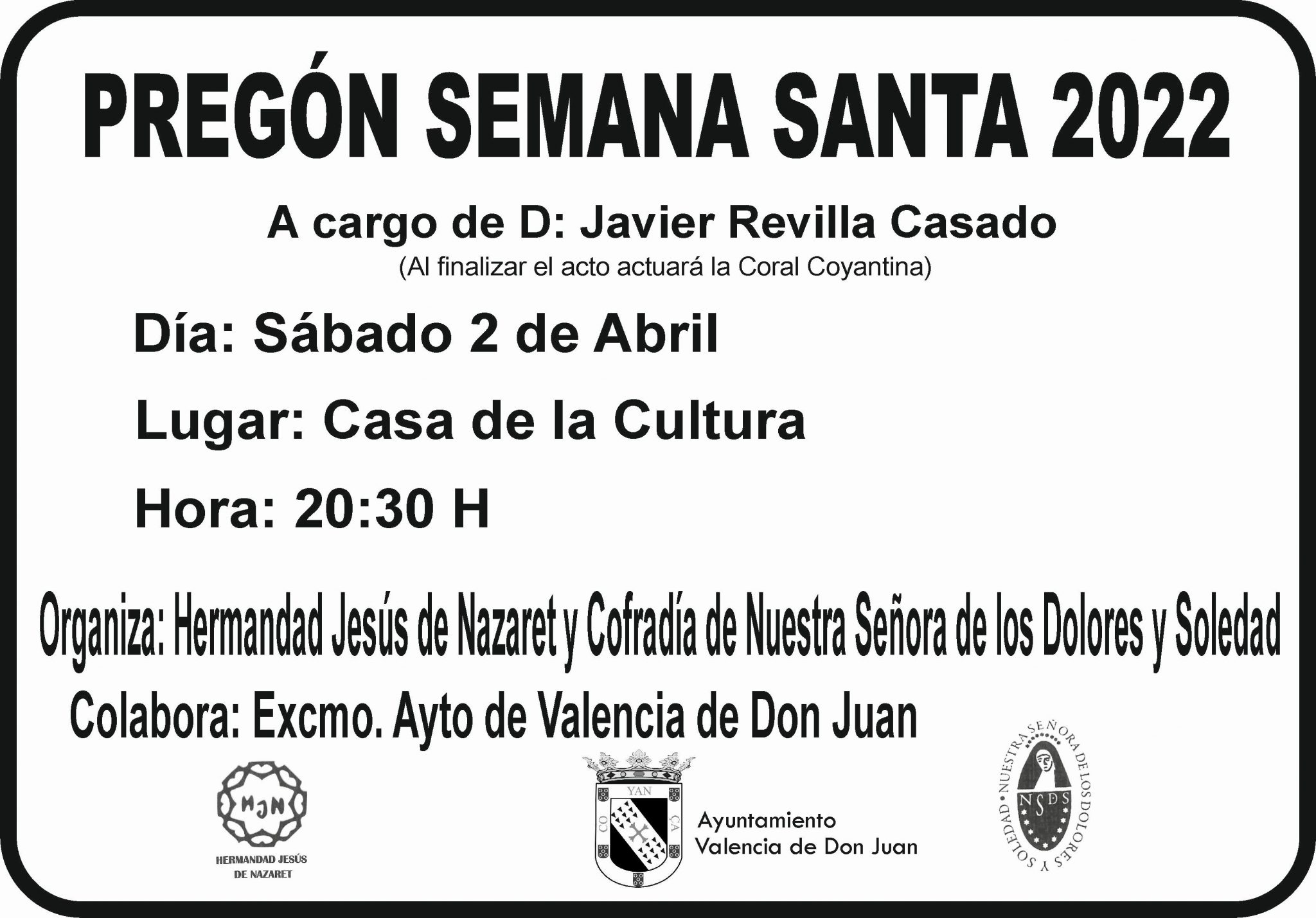 Pregón Semana Santa 2022