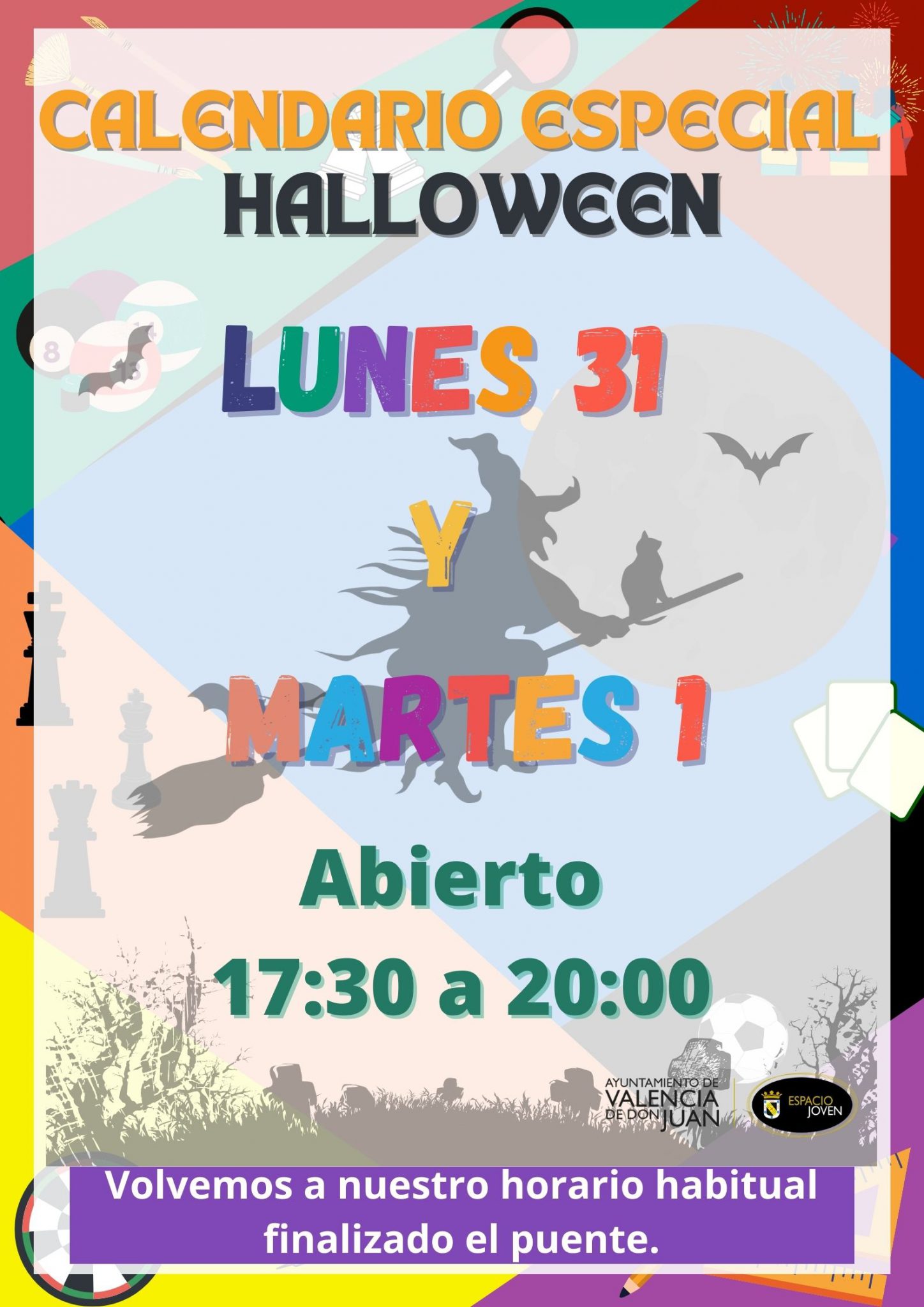 Calendario Halloween – Espacio Joven-