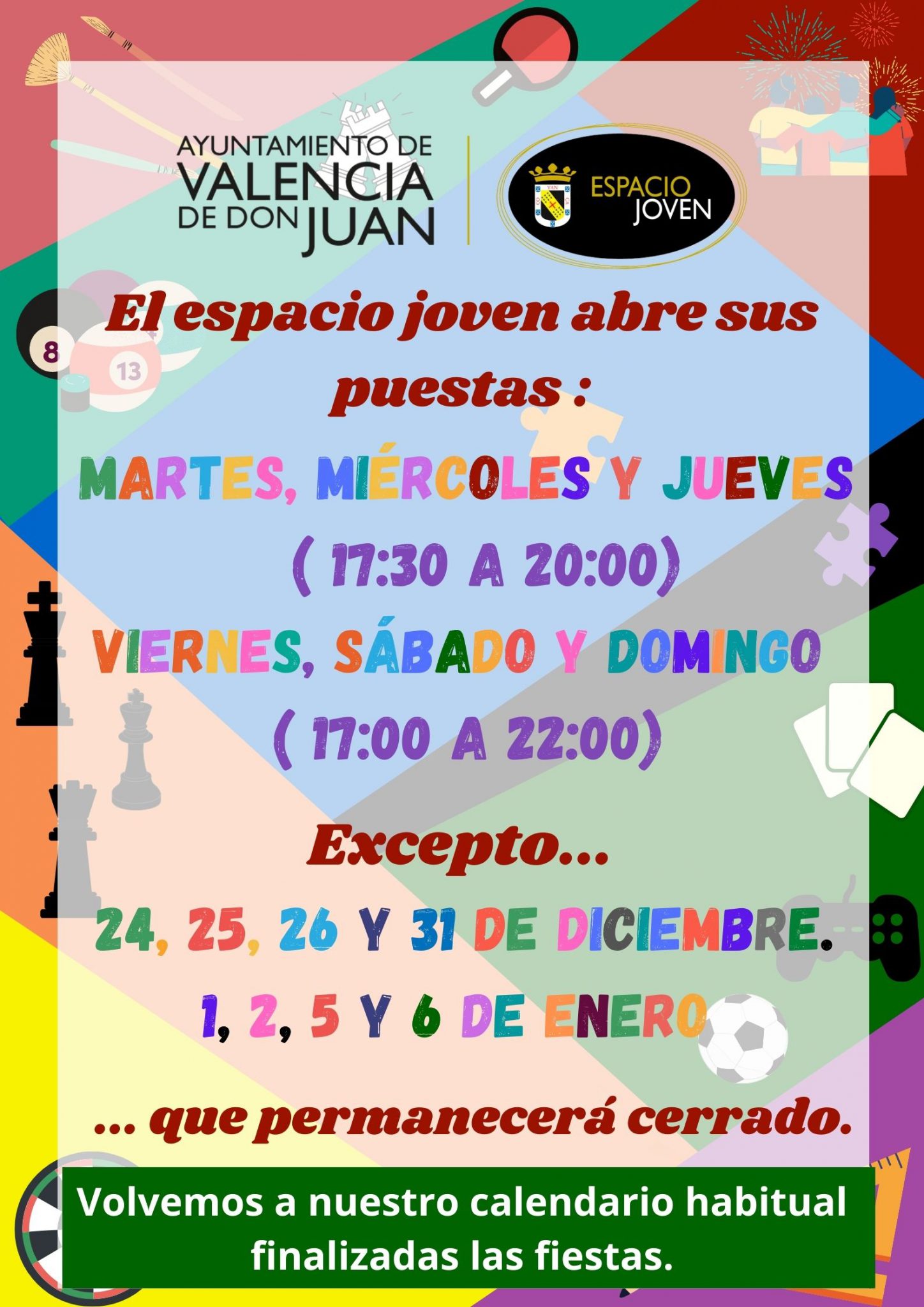 Calendario Navidad – Espacio Joven