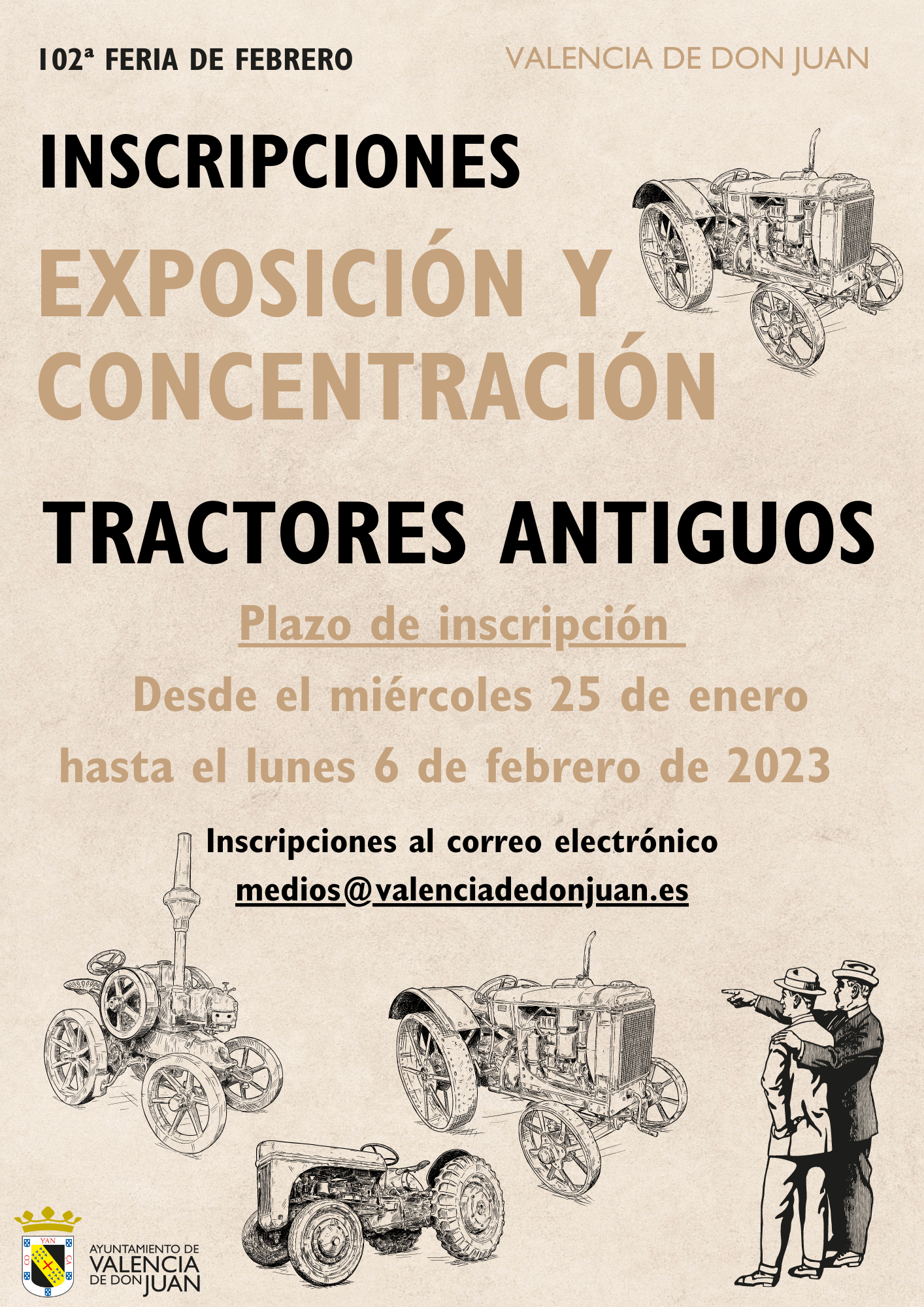 Inscripciones Exposición y Concentración Tractores Antiguos