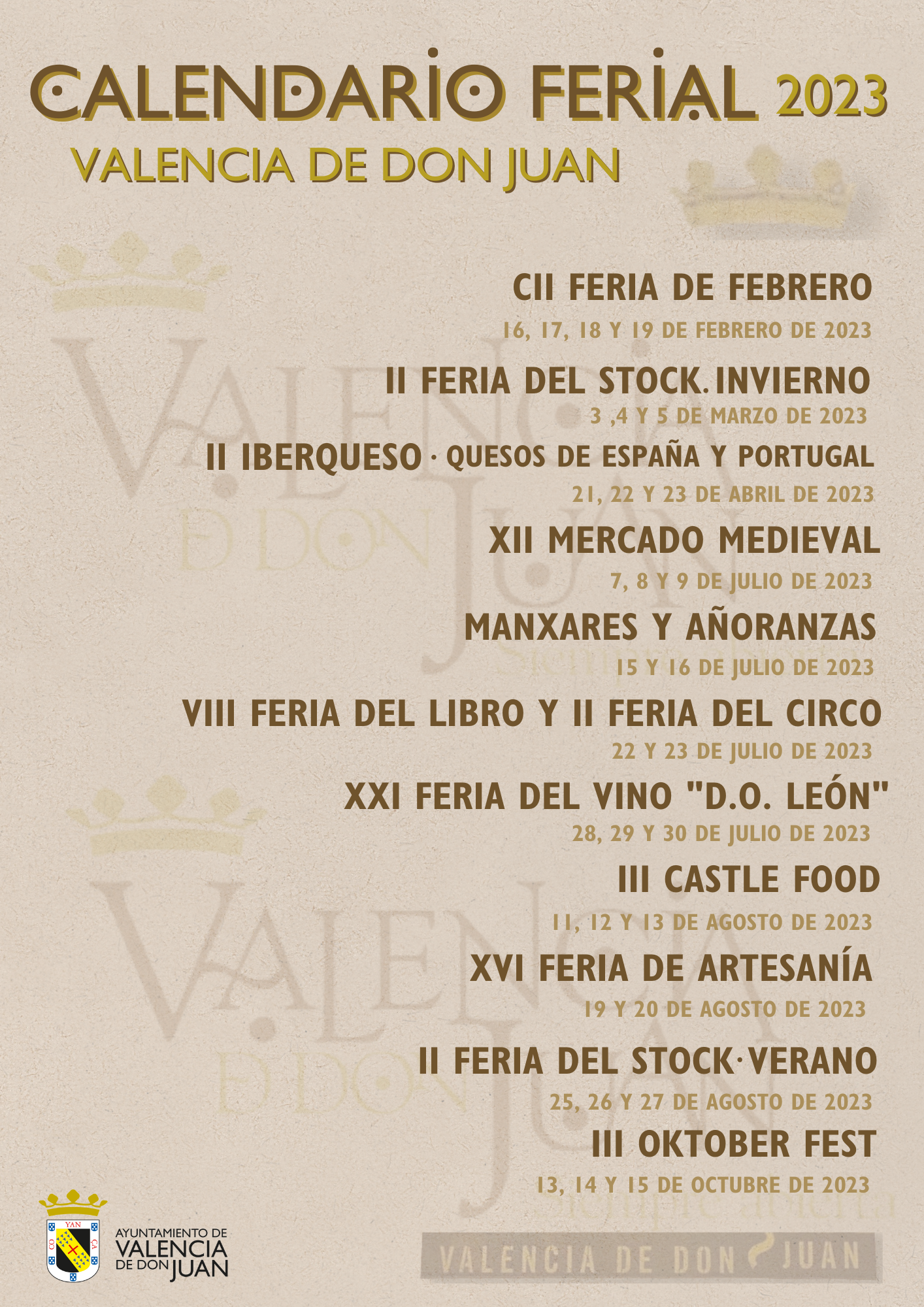 CALENDARIO FERIAL 2023