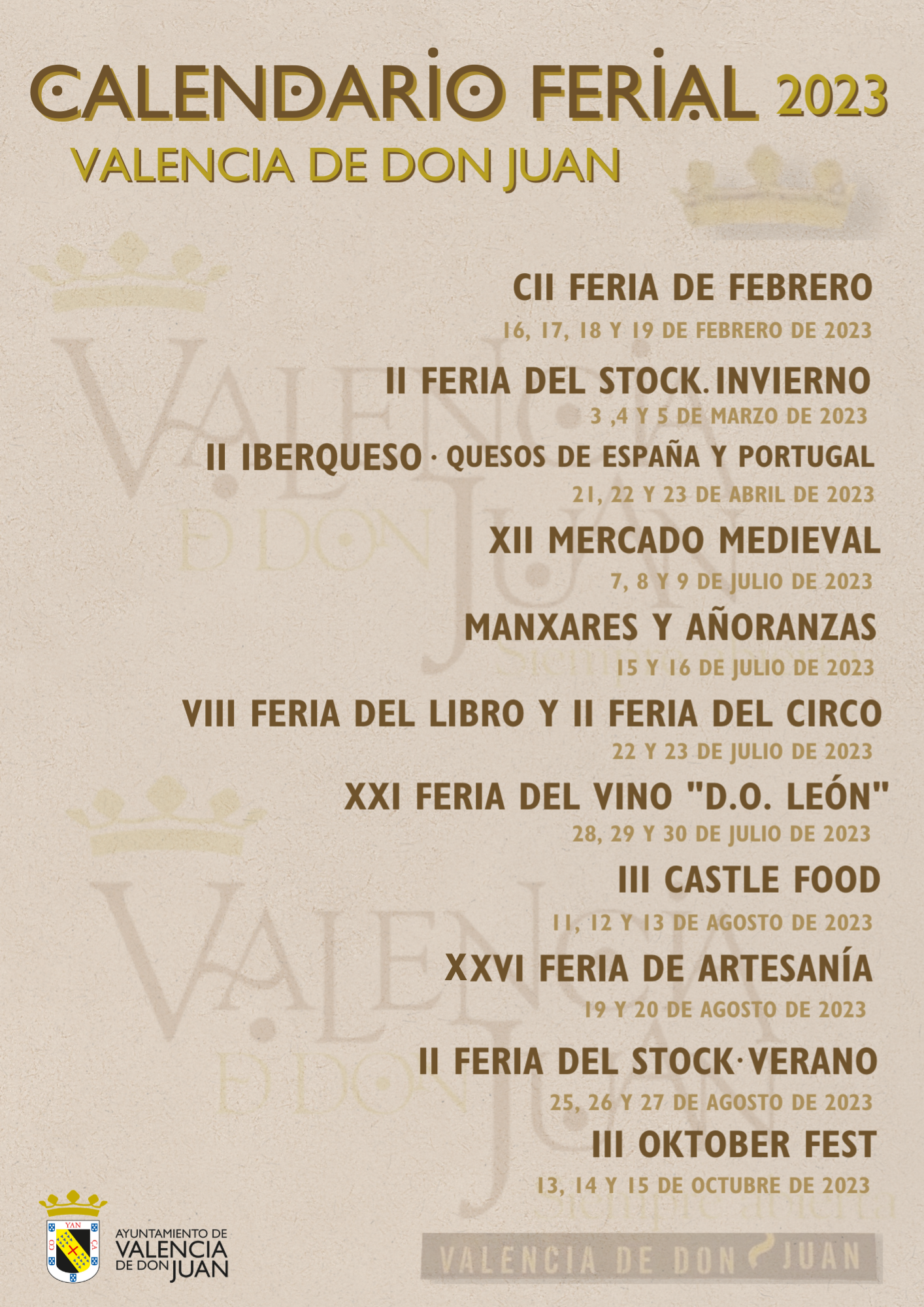 Calendario Ferial 2023