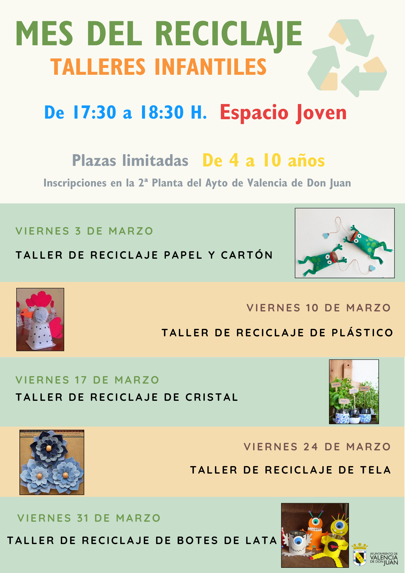 Mes del Reciclaje. Talleres Infantiles