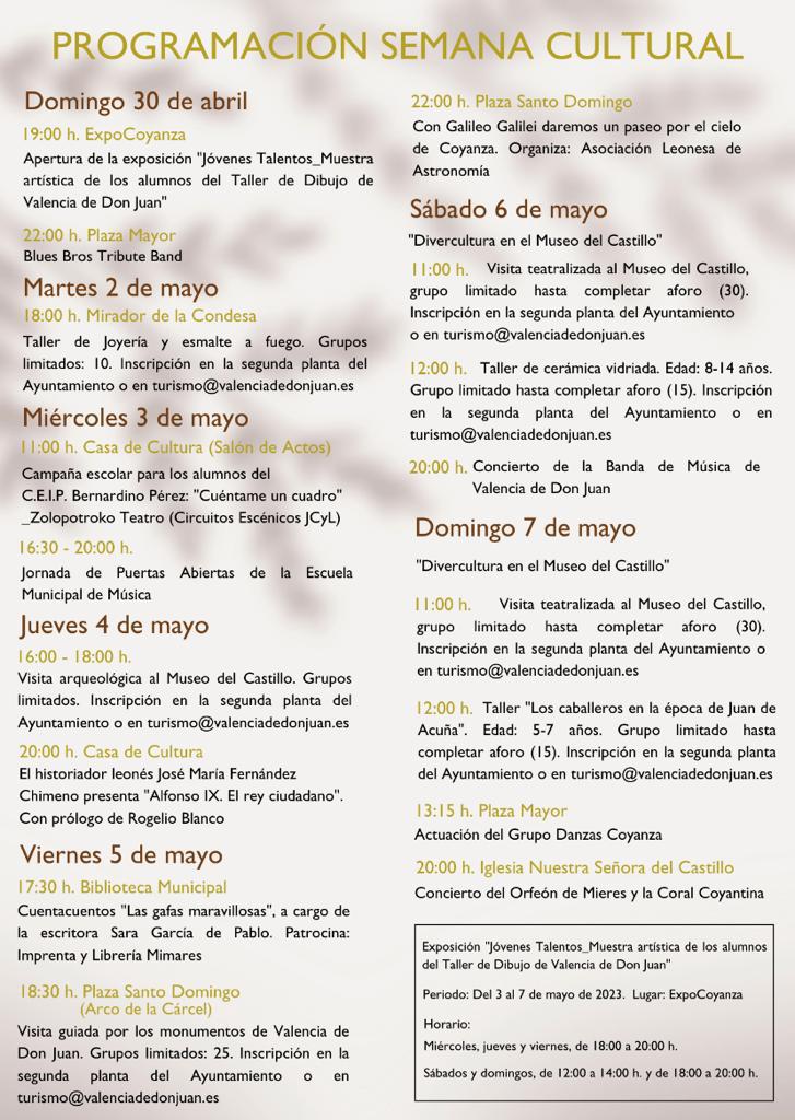 Valencia-de-Don-Juan-41-Semana-Cultural-2023-Programación