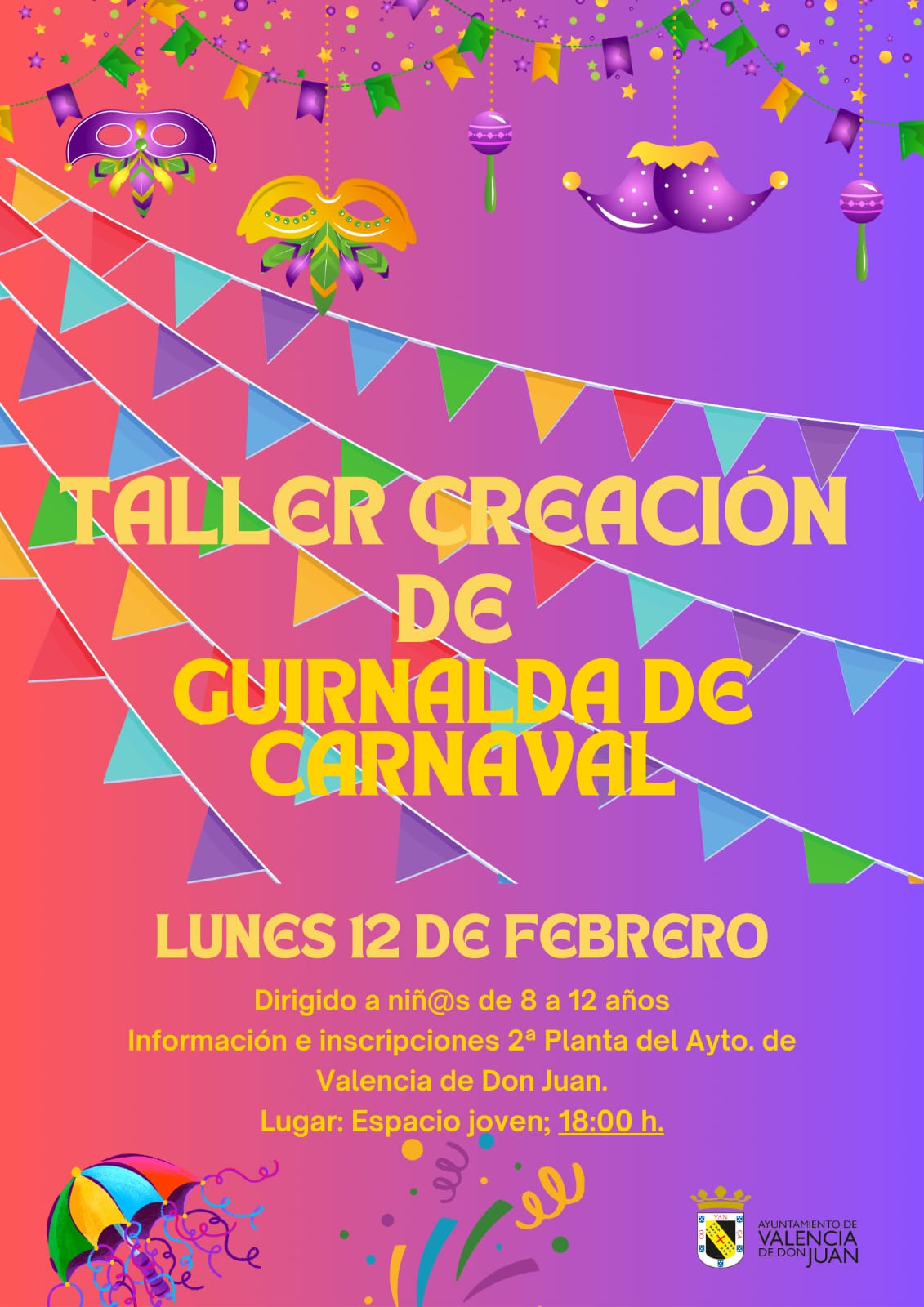 Taller creación de guirnalda de Carnaval