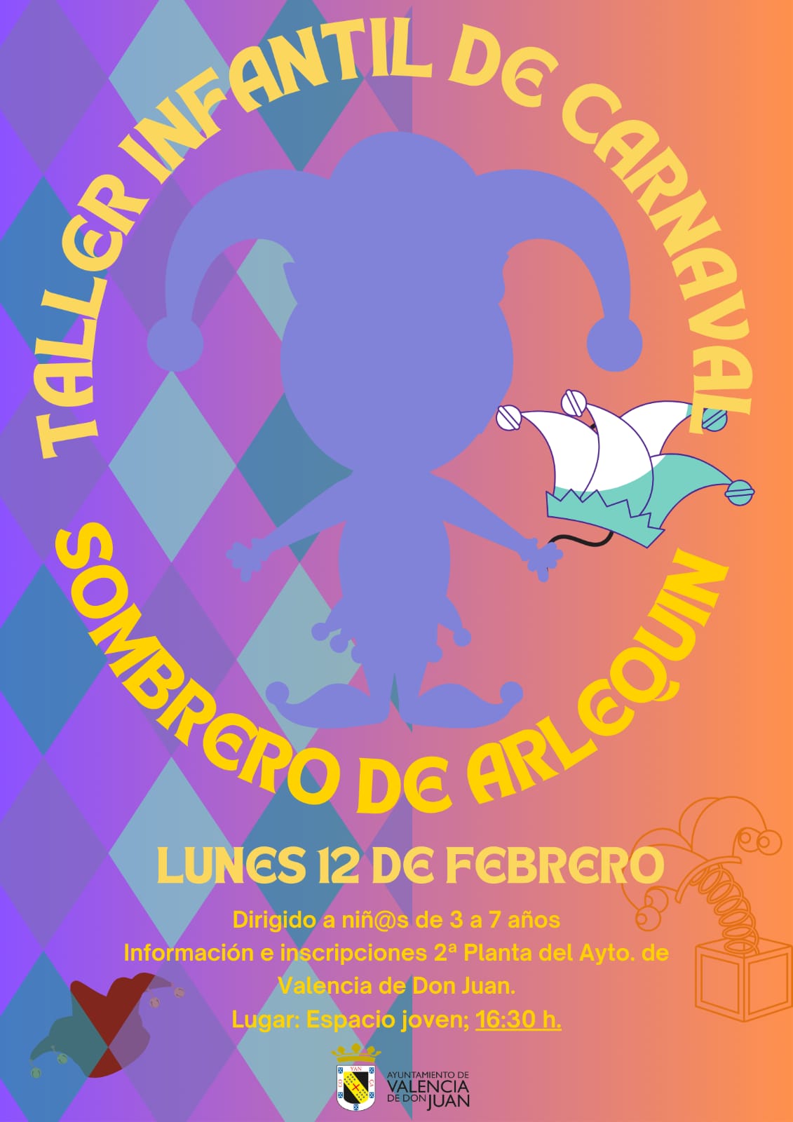 Taller infantil de Carnaval – Sombrero de Arlequín in