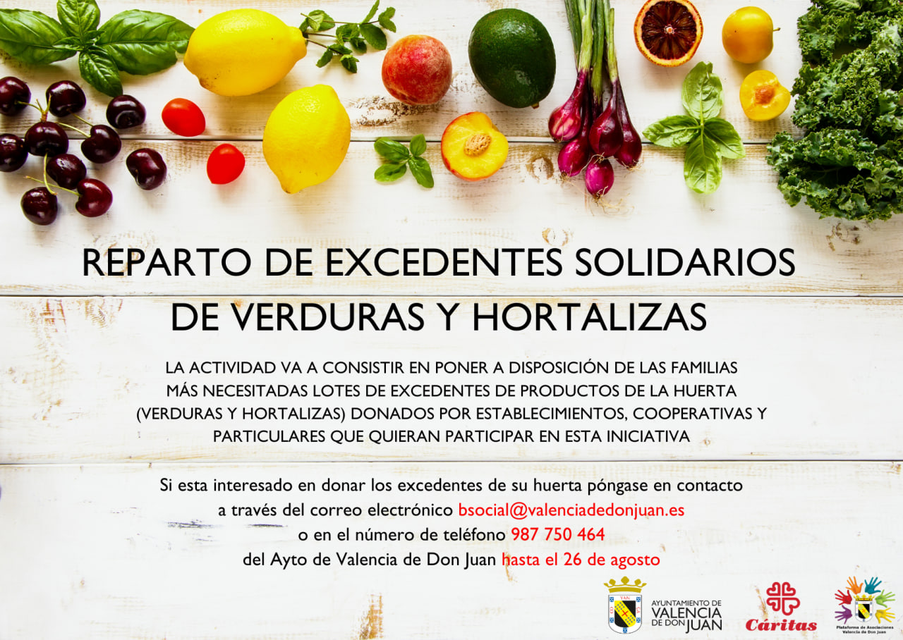 Reparto de excedentes solidarios de verduras y hortalizas