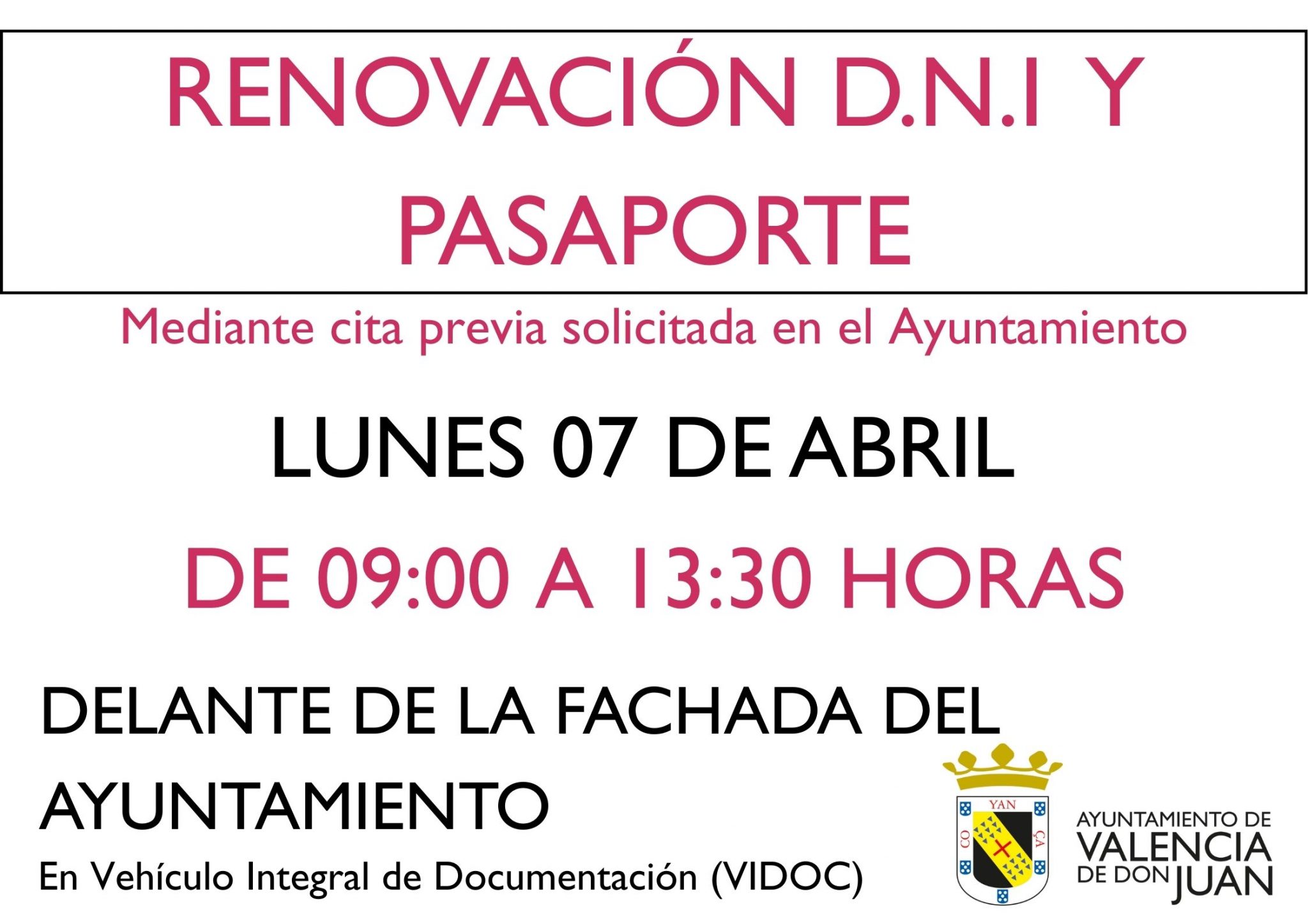 Renovación D.N.I y Pasaporte
