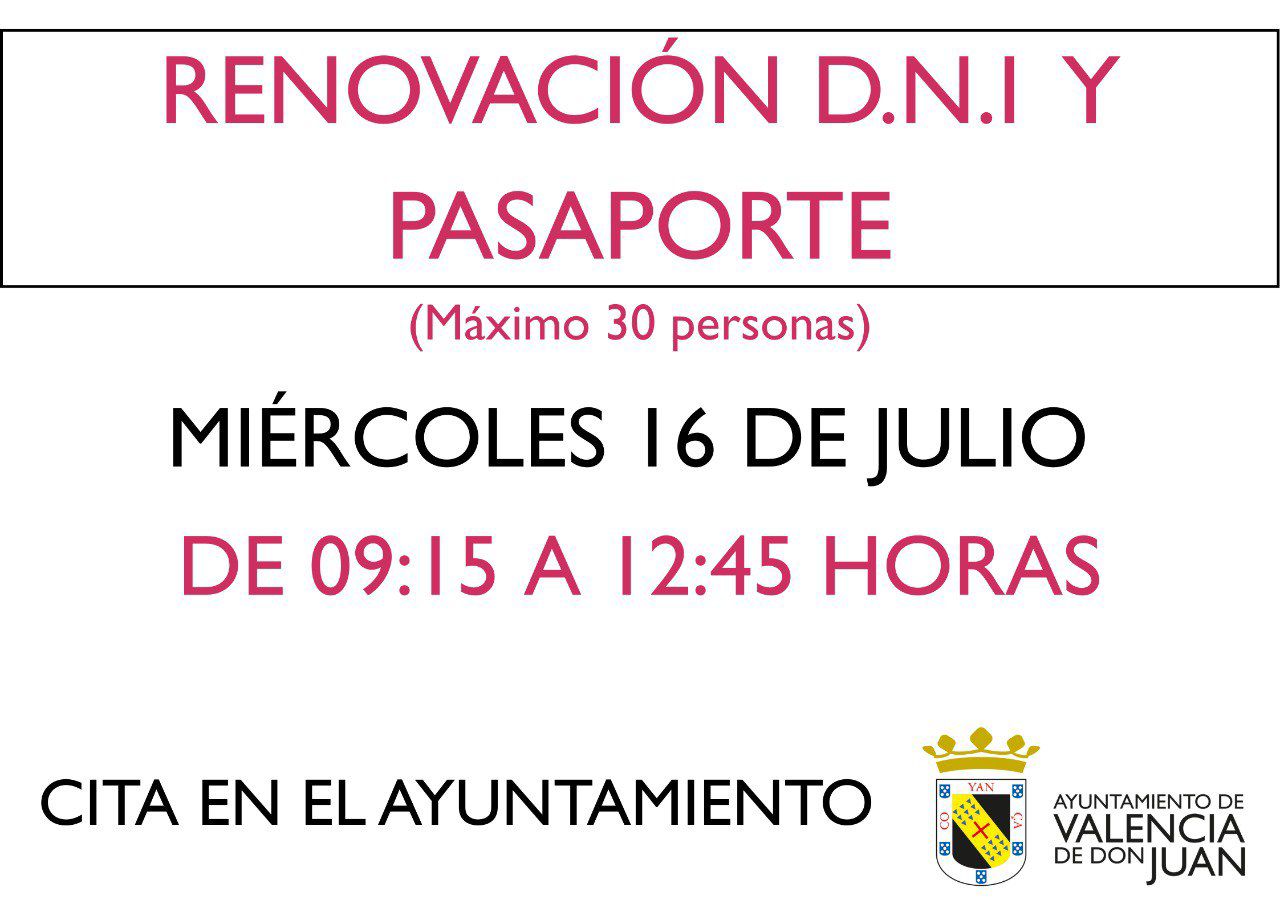 Renovación DNI y Pasaporte