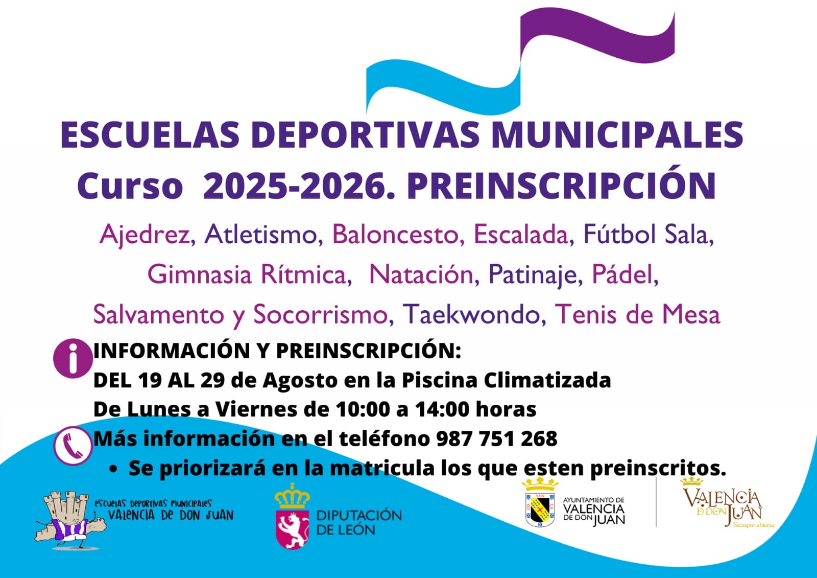 Preinscripciones Escuelas Deportivas Municipales