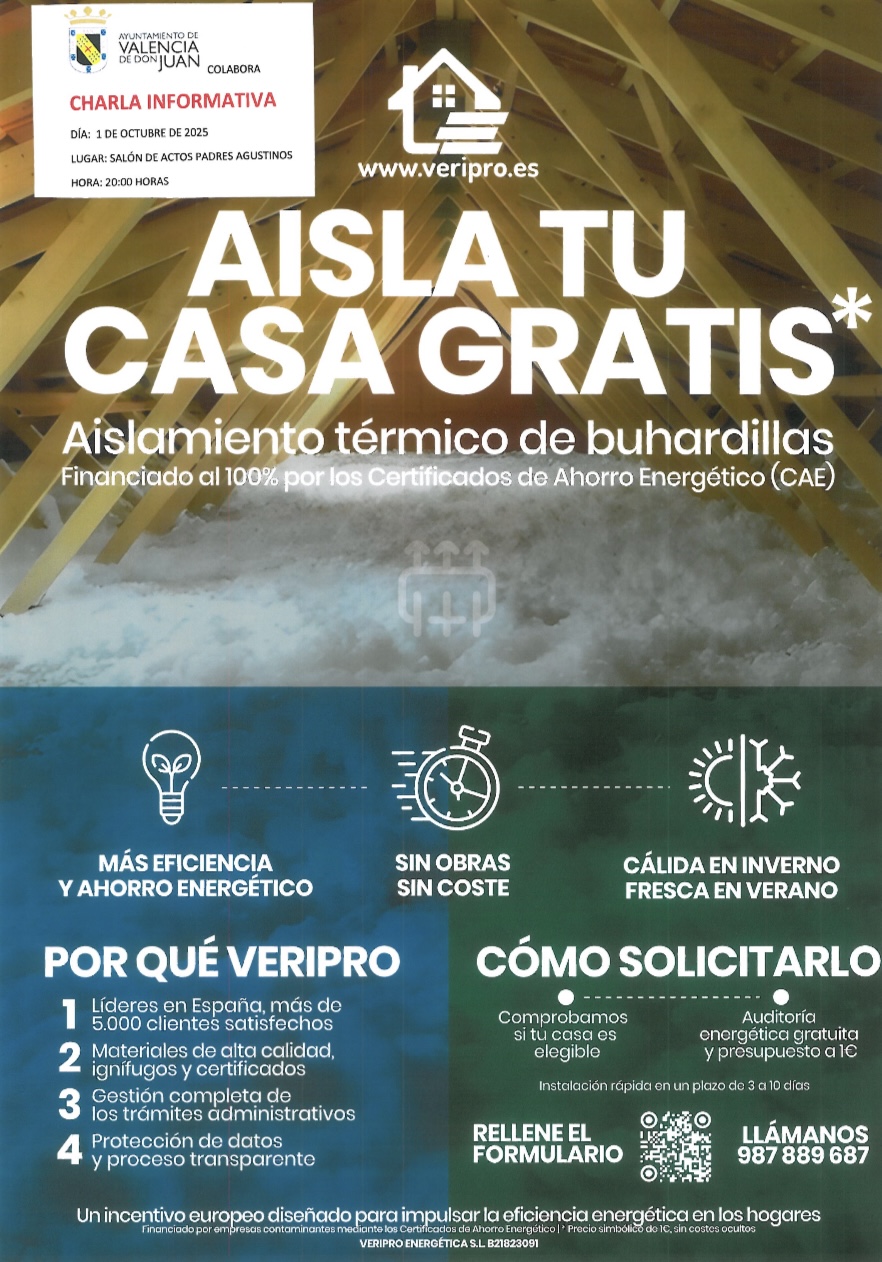 Charla informativa: Aísla tu casa gratis