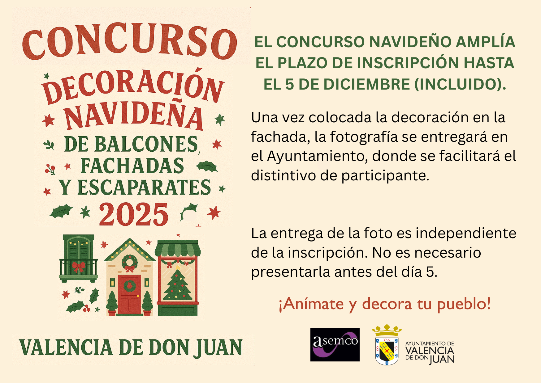 El concurso navideño amplía el plazo de inscripción hasta el 5 de diciembre (incluido)
