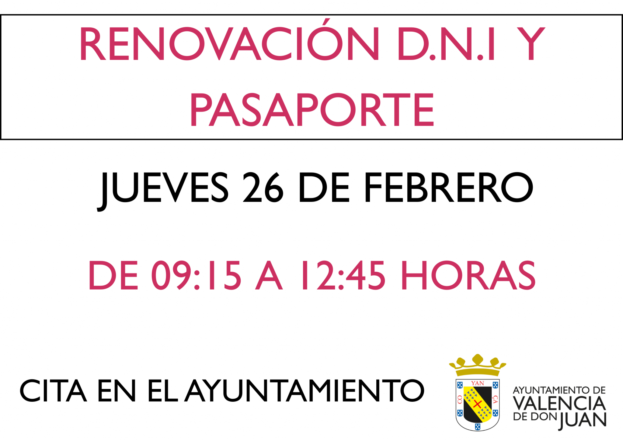 Renovación D.N.I y Pasaporte