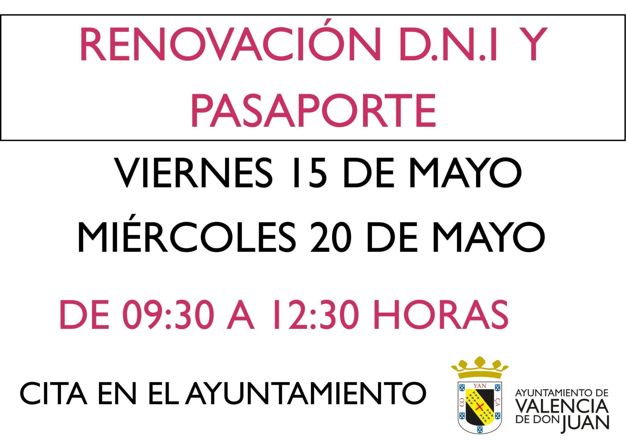 Renovación D.N.I y Pasaporte