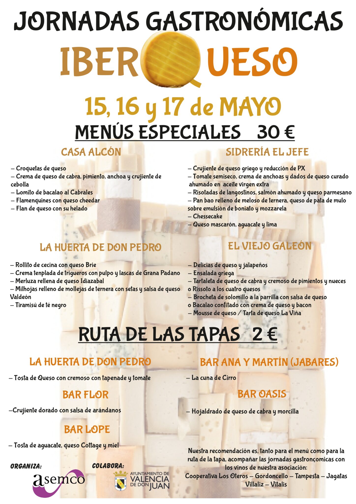 Jornadas Gastronómicas Iberqueso 2026 en Valencia de Don Juan