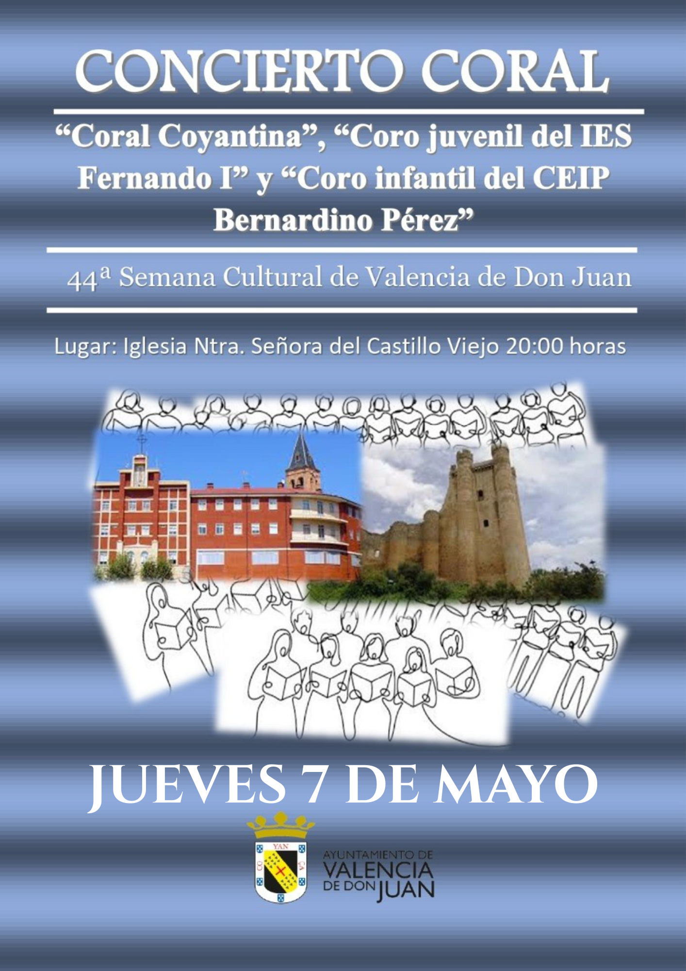 Concierto Coral: Coral Coyantina, Coro juvenil del IES Fernando I y Coro infantil del CEIP Bernardino Pérez